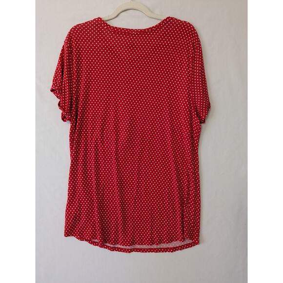 Disney Parks Womens Size XL Red Polka-dot Mini Mouse Disney World Short Sleeves - Picture 3 of 8